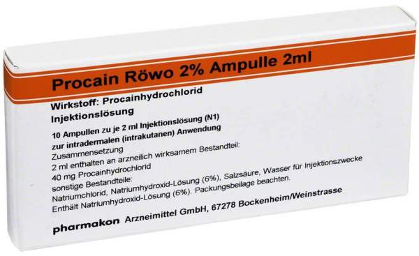 Procain 2 % 10 X 2 ml Ampullen