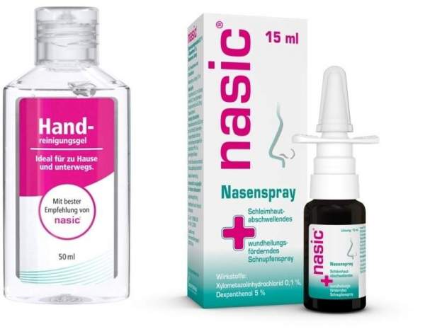 Nasic Nasenspray 15 ml + Handreinigungsgel 50 ml gratis