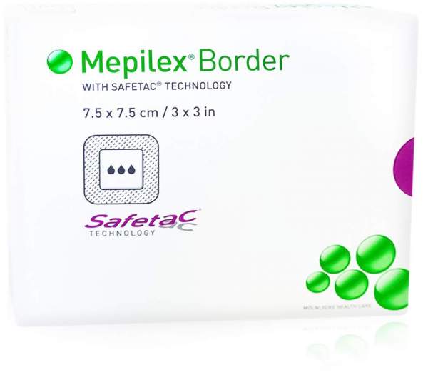 Mepilex Border Schaumverband 7,5 X 7,5 cm 5 Verbände