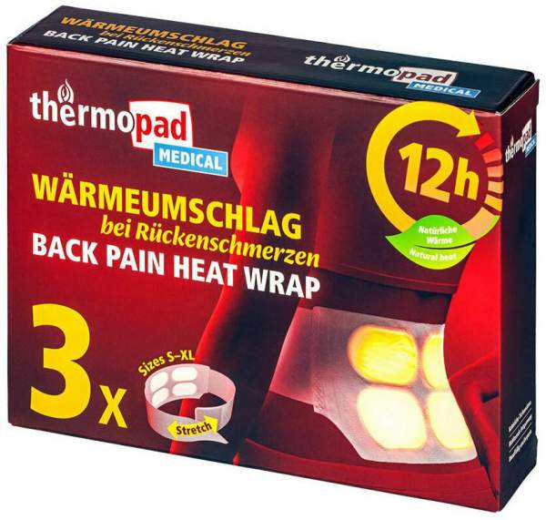 Thermopad Wärmeumschlag bei Rückenschmerzen 3 Stück