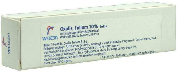 Weleda Oxalis Folium 10% 25 G Salbe