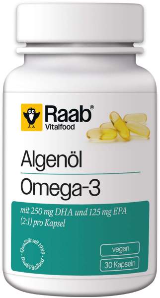 Raab Vitalfood Algenöl Omega-3 30 Kapseln