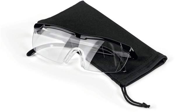 Vergrößerungsbrille, schwarz, inklusive Aufbewahrungsbeutel