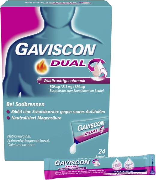 Gaviscon Dual Suspension Waldfrucht 500 mg-213 mg-325 mg 24 x 10 ml