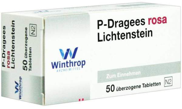 P Dragees Rosa Lichtenstein 50 Stück