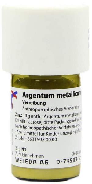 Weleda Argentum Metallicum Praeparatum D20 20 g Trituration
