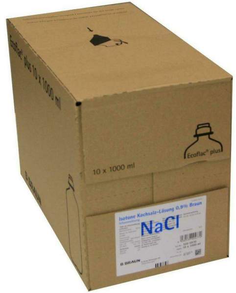Kochsalzlösung 0,9% Ecoflac Plus 10 X 1000 ml Infusionslösung