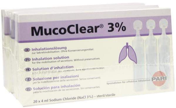 Mucoclear 3% Nacl Inhalationslösung 60 X 4 ml