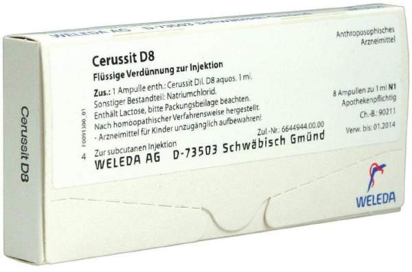 Weleda Cerussit D8 8 X 1 ml Ampullen