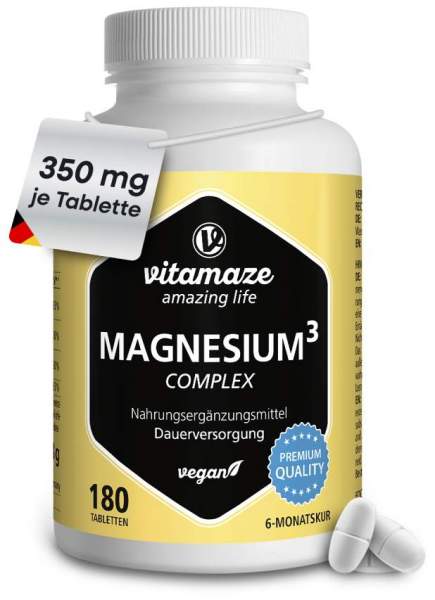 Vitamaze Magnesium 350 mg Komplex 180 Tabletten
