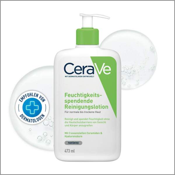 CeraVe Feuchtigkeitsspendende Reinigungslotion 473 ml
