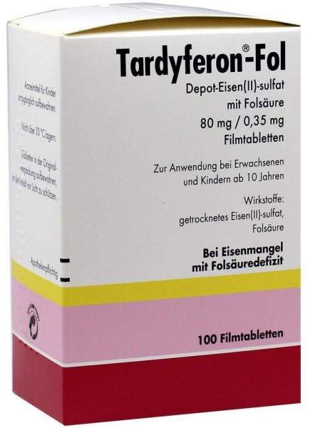 Tardyferon-Fol Depot - Eisen(II) - Sulfat 100 Filmtabletten