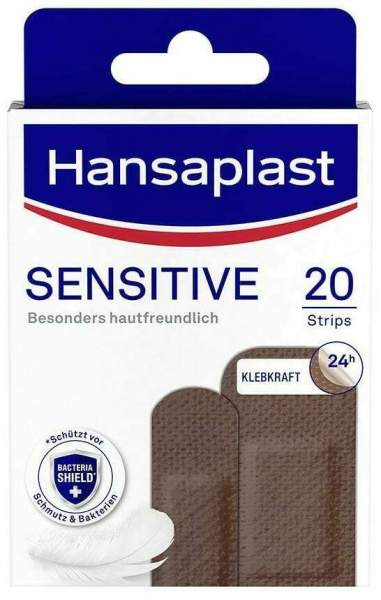 Hansaplast Sensitive Pflasterstrips Hautton dark 20 Stück