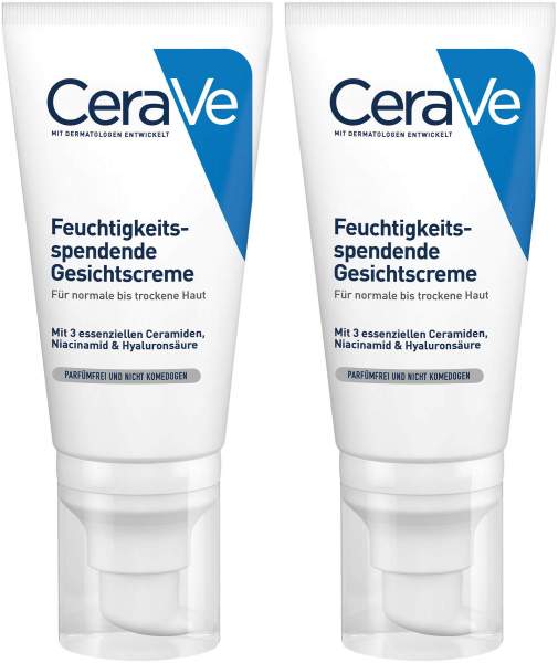 CeraVe Feuchtigkeitsspendende Gesichtscreme 2 x 52 ml