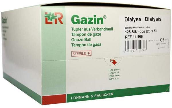Gazin Dialysetupfer 2+3 Steril Mit Schutzring