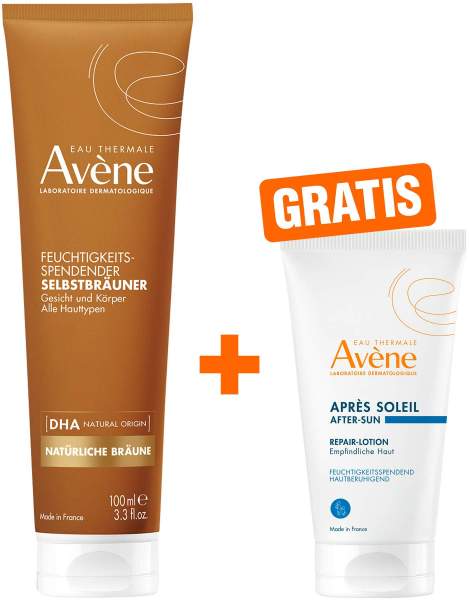Avene Selbstbräuner feuchtigkeitsspendend 100 ml + gratis Repair Lotion 50 ml