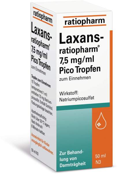 Laxans ratiopharm 7,5 mg pro ml Pico Tropfen 50 ml