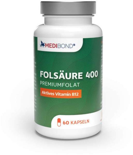 Folsäure 400 Premiumfolat Medibond 60 Kapseln