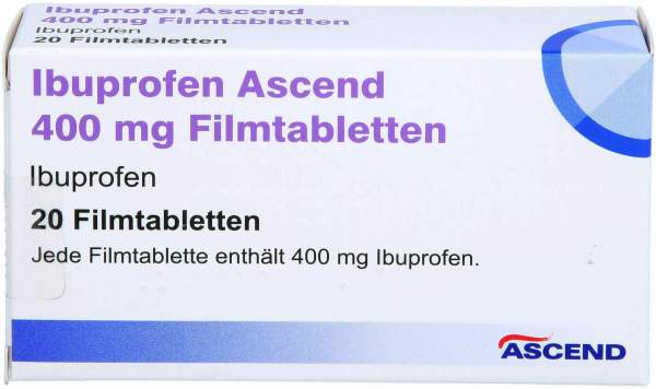 Ibuprofen Ascend 400 mg Filmtabletten 20 Stück