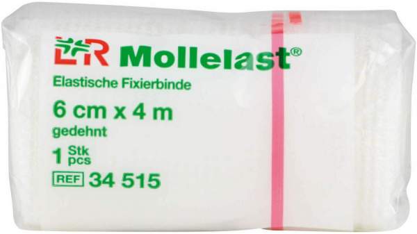 Mollelast Binden Weiss 6 cm X 4 M 1 Binde