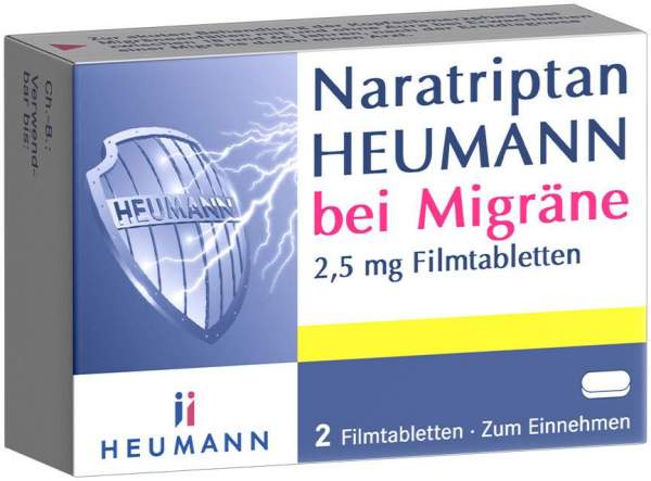 Naratriptan Heumann bei Migräne 2,5 mg 2 Filmtabletten