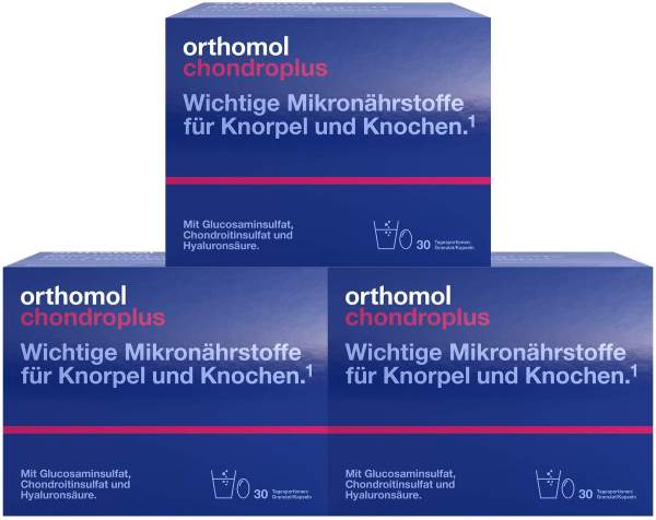 Orthomol Chondroplus Kombipackung Granulat und Kapseln 3 x 30 Stück