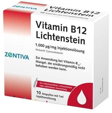 Vitamin B12 1000 µg Lichtenstein Ampullen 10 X 1 ml