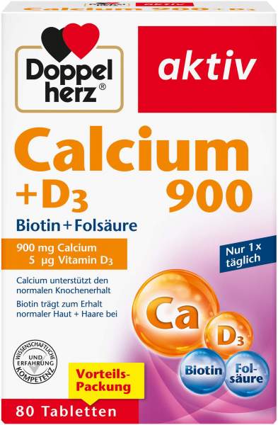 Doppelherz Aktiv Calcium 900 + D3 80 Tabletten
