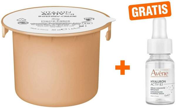Avene Vitamin Active CG Radiance Intensiv Nachfüllpack 50 ml + gratis Avene Hyaluron Activ B3 10 ml Serum