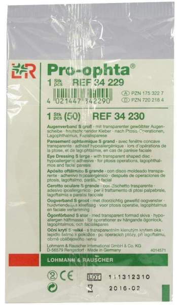 Pro Ophta 1 Augenverband S Groß 34229
