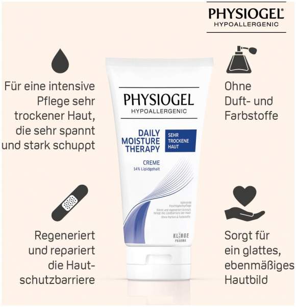 Physiogel Daily Moisture Therapy Creme Für Sehr Trockene Haut 150 Ml K Volksversand