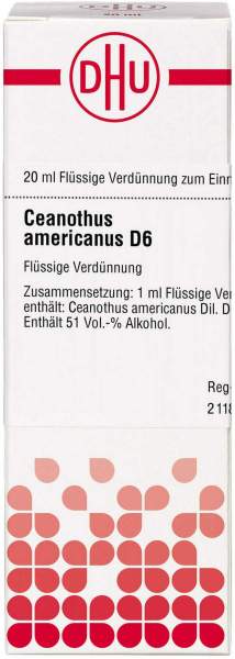 Dhu Ceanothus Americanus D6 Dilution 20 ml
