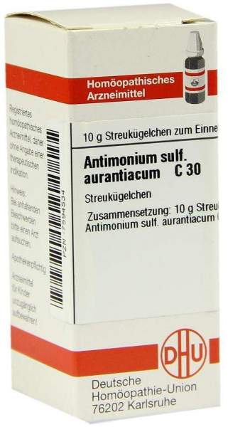 Dhu Antimonium Sulfuricum Aurantiacum C30 Globuli
