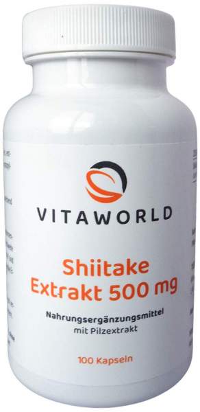 Shiitake Extrakt 500 mg 100 Kapseln