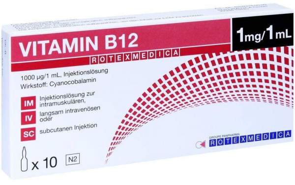 B12 Rotexmedica 10 X 1 ml Injektionslösung