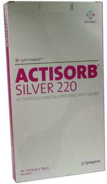 Actisorb 220 Silver 19x10,5cm Steril Kompressen