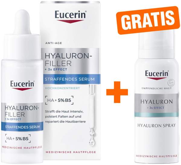 Eucerin Anti-Age Hyaluron-Filler straffendes Serum 30 ml + gratis Eucerin Anti Age Hyaluron Spray 50 ml