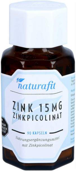 Naturafit Zink 15 mg Zinkpicolinat 90 Kapseln