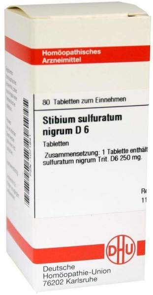 Stibium Sulfuratum Nigrum D 6 80 Tabletten