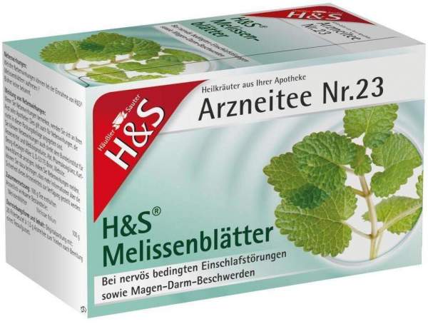 H &amp; S Melissentee 20 Filterbeutel