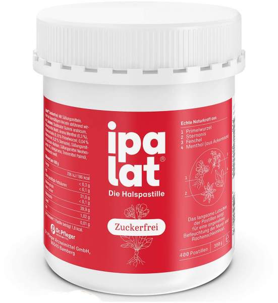 Ipalat Halspastillen Zuckerfrei 400 Pastillen