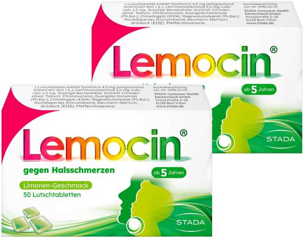Lemocin gegen Halsschmerzen 2 x 50 Lutschtabletten