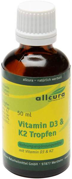 Vitamin D3 &amp; K2 Tropfen 1000 I.E. Tropfen 50ml