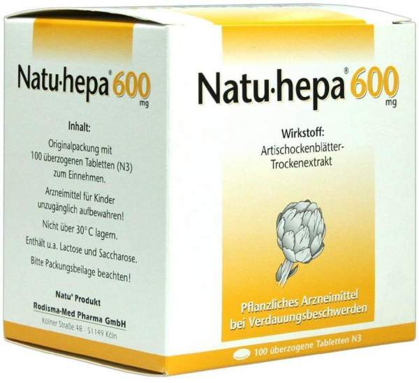 Natu Hepa 600 mg 100 Überzogene Tabletten