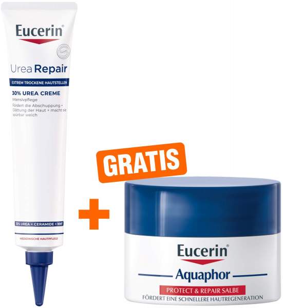 Eucerin UreaRepair Plus 30% Intens iv 75 ml Creme + gratis Aquaphor Repair-Salbe 7 ml