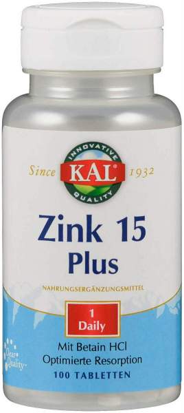 Zink 15 Plus Tabletten