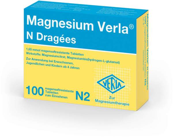 Magnesium Verla N 100 Dragees