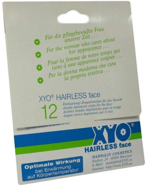 Xyo Hairless Enthaarungsstreifen Gesicht 12 Steifen