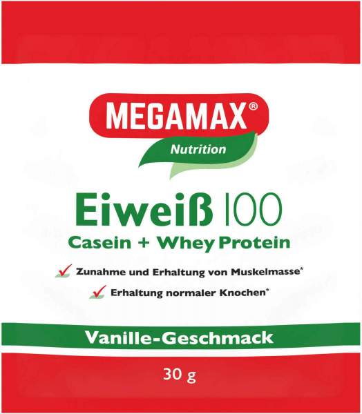 Megamax Eiweiß 100 Vanille 30 G Pulver
