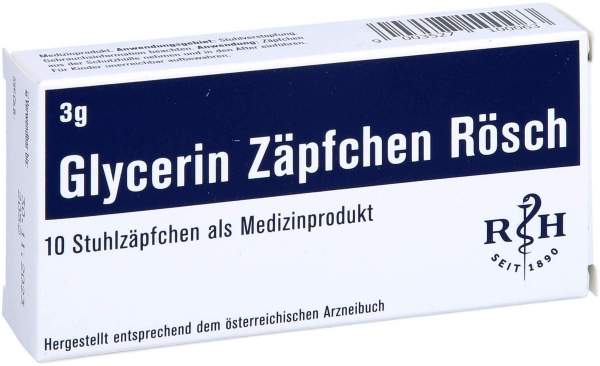 Glycerin Zäpfchen Rösch 3 G Gegen Verstopfung 10 Stück